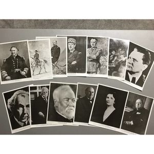 Laminated Historical Pictures Famous People World Leaders Job Lot of 44